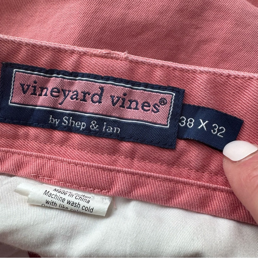Vineyard Vines Club Pant Chinos in Pink Coral. Relaxed Straight Leg. Men’s 38X32 - Picture 4 of 13